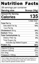 Black Milk Tea - Nutrition Label