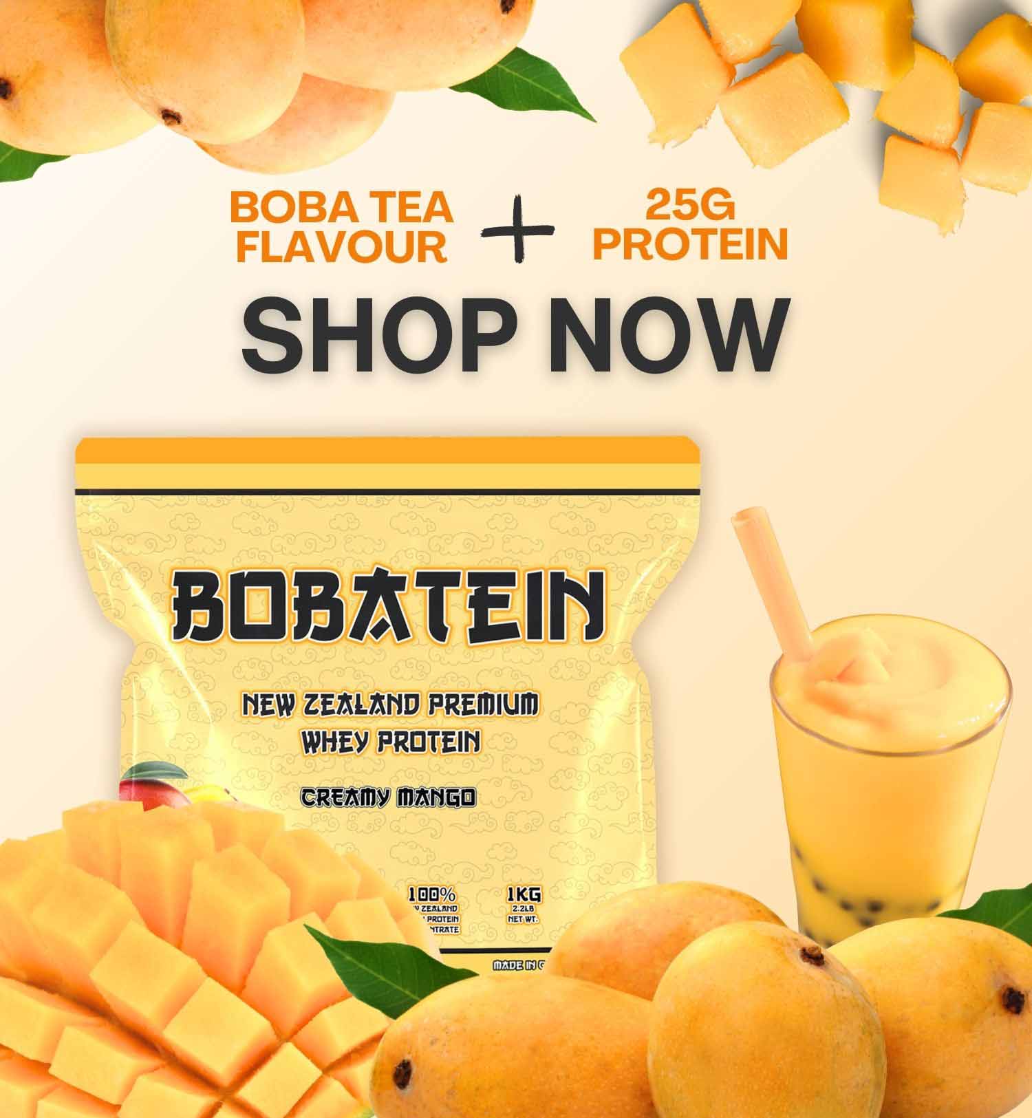 Bobatein creamy mango mobile banner