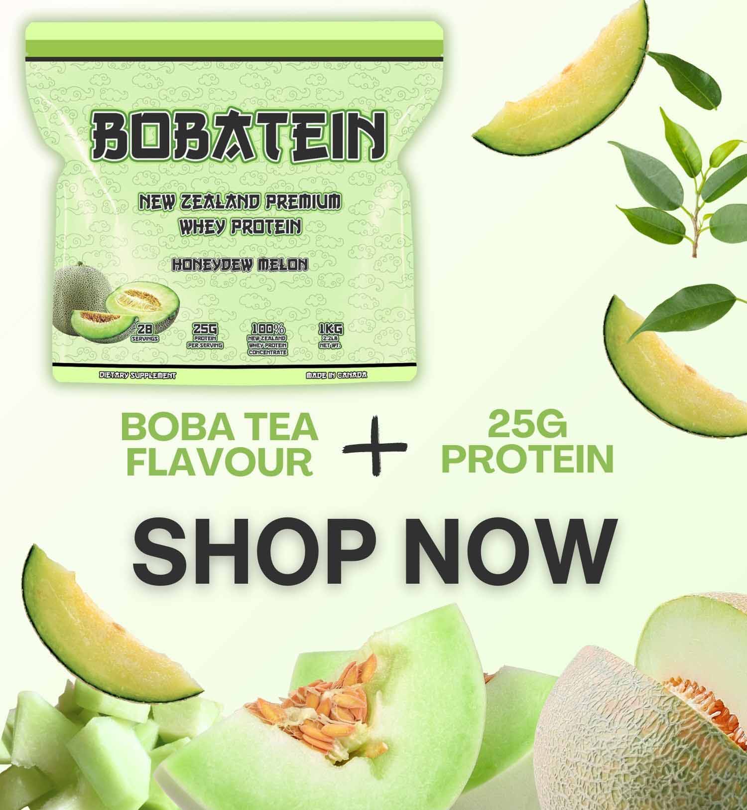 Bobatein honeydew melon mobile banner